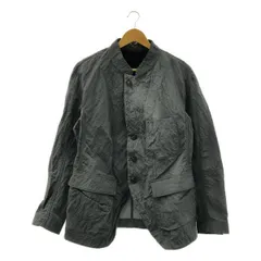 【美品】  ziggy chen / ジギーチェン | 2019SS | 4B Peaked Lapel Jacket シワ加工 ナイロン ジャケット | 46 | ブルーグレー | メンズ