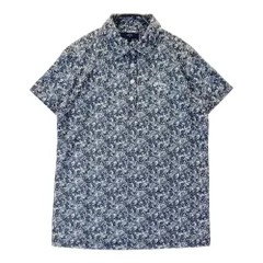 サイズ：L CALLAWAY キャロウェイ 2024年モデル 半袖ポロシャツ 小花 総柄 ネイビー系 [240101498403] ゴルフウェア レディース ストスト