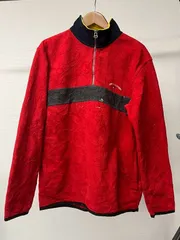TOMMY HILFIGER ハーフジップセーター レッド M US古着
