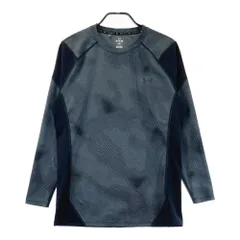 サイズ：XL UNDER ARMOUR アンダーアーマー  裏起毛 長袖 インナーTシャツ ストライプ柄 グレー系 [240101555210] ゴルフウェア メンズ ストスト