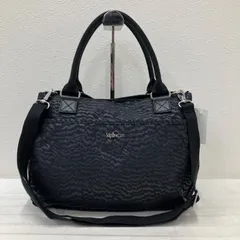 5836　KIPLING キプリング　2way ショルダーバッグ　ハンドバッグ　肩がけ　斜めがけ　 ブラック　モンキーチャーム付き　紐調節可能