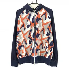 【美品】マークアンドロナ セットアップ サイドライン ロゴ スカル 50 XL MARK&LONA マークアンドロナ セットアップ 黒×ダークブラウン×カーキ