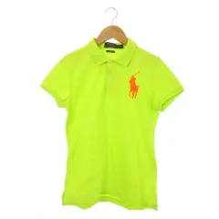 ポロ ラルフローレン POLO RALPH LAUREN ポロシャツ 鹿の子 半袖 ロゴ ビッグポニー刺繍 M 緑 グリーン /MN17 ■GY99