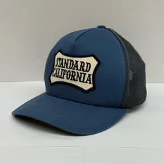 STANDARD CALIFORNIA SD Logo Patch Mesh Cap ネイビー スタンダードカリフォルニア トラッカーキャップ メッシュキャップ スナップバック ロゴ ワッペン ブルー系 帽子 【X0591-001】□259