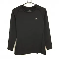 【超美品】ティゴラ インナーシャツ 黒 裏起毛 Uネック ロゴプリント レディース XL ゴルフウェア TIGORA