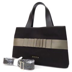 TOCCA ブラック トートバッグ ショルダーバッグリボン 2way - メルカリ