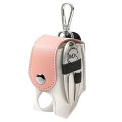 Brand new IMOK golf ball case for men and women, includes a green fork, golf marker, and two practice balls (baby pink).