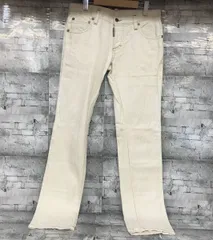 DSQUARED2 ディースクエアード ダメージ加工 ジーンズ デニムパンツ ホワイトデニム サイズ表記46 イタリア製 ホワイト