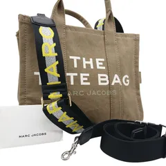 【極美品】MARC JACOBS The Tote Bag ザ キャンバス トート バッグ ミディアム カーキ　ショルダーストラップ２本付き