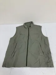 送料無料★Jack Wolfskin★ナイロンベスト　ジップアップ　ノースリーブジャケット★メンズ　Lサイズ★カーキ#71017sj92