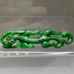 ゆ*う様 中国工芸品 美術 唐物骨董 中国古玩 玉帯鉤 翡翠 龍 - メルカリ