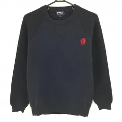 【美品】パーリーゲイツ セーター ネイビー モヘア混 アップル ニット レディース 1(M) ゴルフウェア PEARLY GATES