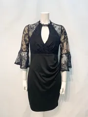 1751 DAZZY デイジー　キャバクラ　ドレス　レース　フレア　伸縮性　フロントオープン　キャバドレス　L