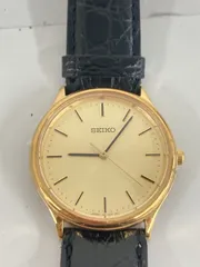 ％ ２【不動品】SEIKO 7N01-0BD0 ゴールド ブラック腕時計 【時計】【1】