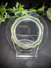 💎天然石   ✨キラキラ✨ペリドット（多面カット）  2連  華奢見え   ブレスレット    レディース＆メンズ     E628