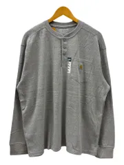 Carhartt (カーハート) ヘンリーネック ポケット サーマルカットソー 長袖Tシャツ TK4429 2XL グレー メンズ/078