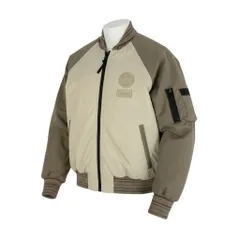 69k7 《未使用》定価￥176,000  CANADA GOOSE カナダグース × NBA リバーシブル Bullard Bomber Jacket ボンバージャケット 1082UCG S ベージュ ダウンジャケット タグ付t18rのサムネイル