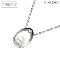 ミキモト MIKIMOTO アコヤ真珠 6.5mm ネックレス 43cm K18 WG ホワイトゴールド 750 パール Akoya Pearl Necklace 90298266
