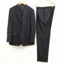 美品 ブルックスブラザーズ スーツ セットアップ 3B シングル ストライプ 極美品□ブルックスブラザーズ スーツ セットアップ グレー ストライプ