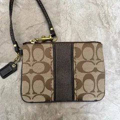☆COACH コーチ シグネチャー リストレット ポーチ キャンバス