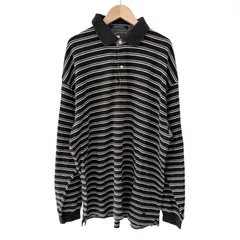 Z1586 TOMMY HILFIGER  トミーヒルフィガー　ボーダー長袖ポロシャツ　トップス　メンズ　XLサイズ