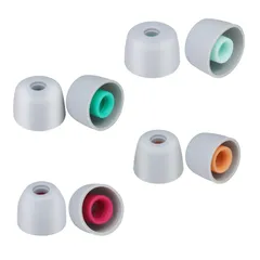 新品 okcsc イヤーピース イヤーチップ シリカゲル耳栓 WF-1000XM4/1000XM5適用 ノイズキャンセル低反発イヤーピース 重低音強化 音質向上 ヘッドフォン耳栓交換部 4セット 8個入り XS/S/M/L サイズ各1ペア (グレー)