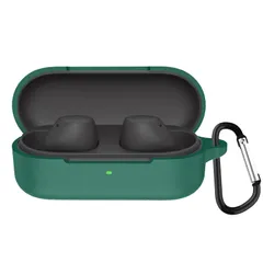 新品 BUITFOU For Sony WF-C510 ケース ソニー WF-C510 保護カバー ソニー WF-C510 ケース 柔らかい シリコン製 落下防止 キズ防止 耐衝撃 防塵 軽量 装着充電可能 カラビナ付き 紛失防止(グリーン)