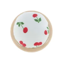 新品 CAPASTEC ピンクッション 木製ベースの針ピンクッション 日常の刺繍やDIYクラフト用のフローラルプリントの丸いピンクッション 赤白混合色