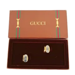 GUCCI オールドグッチ ヴィンテージ GG カフスボタン ゴールド レッド GUCCI オールドグッチ ヴィンテージ GG カフスボタン ゴールド レッド
