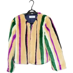 Z1599スライ SLY フェイクファージャケット マルチカラー レディース アウター ジャンパー サイズFREE