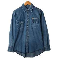 古着 90年代 ラングラー Wrangler 長袖 デニム ウエスタンシャツ メンズM相当 ヴィンテージ/eaa590951