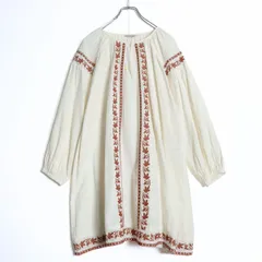 SM2★ゆったりワンピース サイズF きなり系 キュートな刺繍♪綿麻 z16133