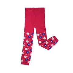 RAG MART ラグマート ベビー キッズ レギンス レッド  95cm (適用身長90cm～100cm) 100cm 110cm 花柄 赤色 タイツ ストレッチ 伸びる あったか ボトム スパッツ ベビー ボーイズ ガールズ フィット