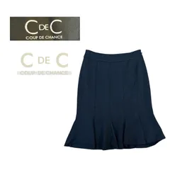 COUP DE CHANCE クードシャンス　マーメイドスカート　フレアスカート　ひざ下スカート　ジャージ素材　ブラック