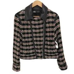 ザラ ZARA ツイード ダブルライダースジャケット タイトスカート レディース JPN：M 