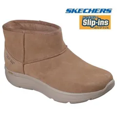 スケッチャーズ あったか 防寒 レディース ブーツ スニーカー スリップインズ オンザゴー アンコール - ブレア 144853 SKECHERS SLIPINS ON THE GO CSNT チェスナッツ スエード