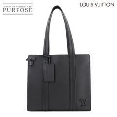 新品同様 ルイ ヴィトン LOUIS VUITTON アエログラム テイクオフ トート バッグ レザー ブラック M57308 RFID 90299581