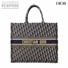 クリスチャン ディオール Christian Dior オブリーク ブック トート ラージ バッグ キャンバス ネイビー M1286ZRIW 90301540