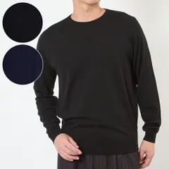 ジョンスメドレー JOHN SMEDLEY メンズ ニット プルオーバー クルーネックニット SCANLAN スキャラン MODERN FIT 30G BLACK