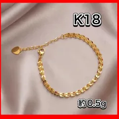 ペタル ブレスレット 18金 イエロー ゴールド K18 地金 18K チェーン
