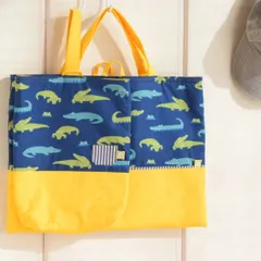 入園入学／レッスンバック・上靴入れ／青×黄色