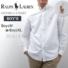 POLO RALPH LAUREN ポロ・ラルフローレン【ボーイズサイズ】677133 677177 長袖シャツ メンズ レディース キッズ ジュニア オックスフォード ボタンダウンシャツ 刺繍 WHITE ホワイト 各サイズあり【新品・正規品】