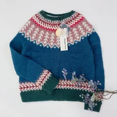 ◯【正規取扱店】People Tree ピープルツリー　送料無料　手編みフェアアイルプルオーバー ・マルチカラー　フェアトレード
