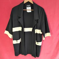 CHANEL シャネル Vintage ヴィンテージ 半袖 カーディガン ココマークボタン レディース