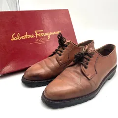 Salvatore Ferragamoサルヴァトーレ フェラガモ ビジネスシューズ 靴 レースアップ レザー 革 ブラウン 茶 26<!-利用不可文字-!>p