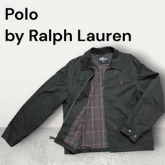 Polo by Ralph Lauren ポロラルフローレン スイングトップ ハリントンジャケット 黒 裏地チェック柄 L
