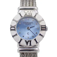 ✨フィリップ・シャリオール✨サントロペ✨ブルーシェル✨12P✨クオーツ✨腕時計✨ CHARRIOL - 【本物保証】 フィリップ シャリオール PHILIPPE CHARRIOL