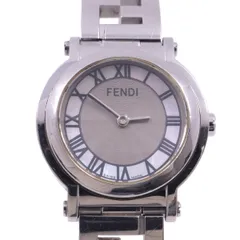 フェンディ 6100L クアドロ ラウンド型 クォーツ レディース 腕時計