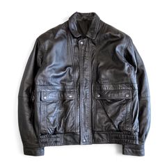 90s ヴィンテージ A-2 フライトジャケット 羊革 ブラック XL - メルカリ