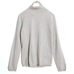 【美品】ニューヨーカー★タートルネックセーター ニット サイズM ベージュ系 ウール100！無地 z16138